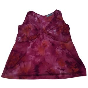 EUC Avenue Studio Floral Pink Tank Top Womens Avenue Studio 4X 26W